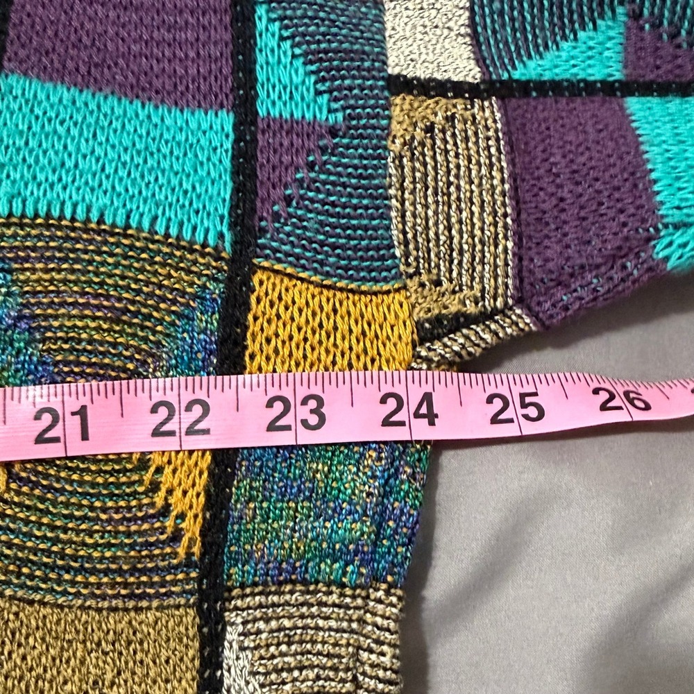 Pronto Uomo Firenze Vintage Geometric Knit Sweater Made in Italy Mens XL 54 - Picture 6 of 7